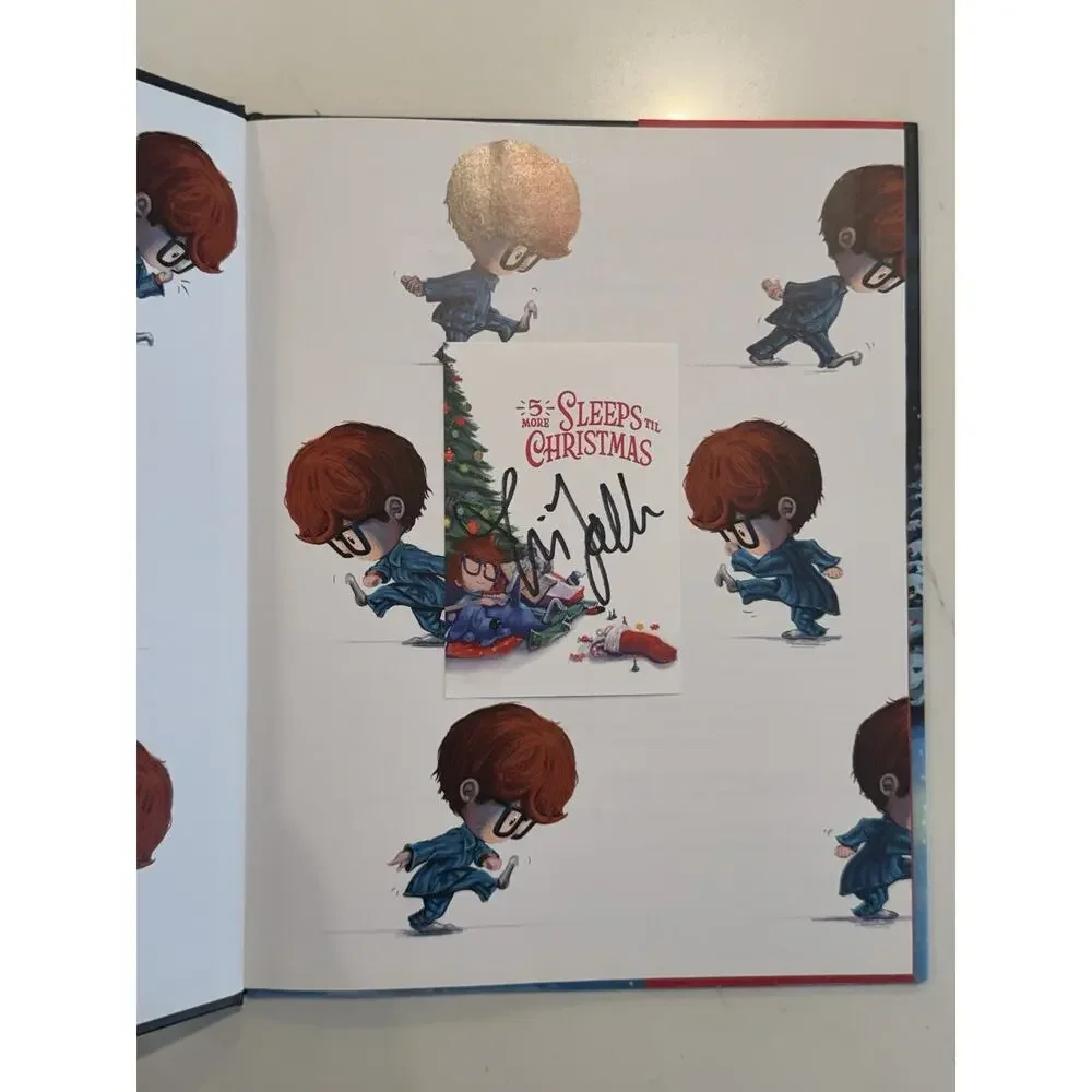 Jimmy Fallon 5 More Sleeps ‘Til Christmas Hard Signed Auto Autograph Book NEW #4